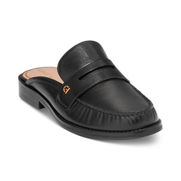 Cole Haan Black Leather Slip-On Loafers - Picture 1 of 7